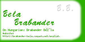 bela brabander business card